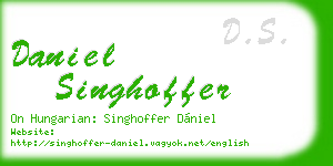 daniel singhoffer business card